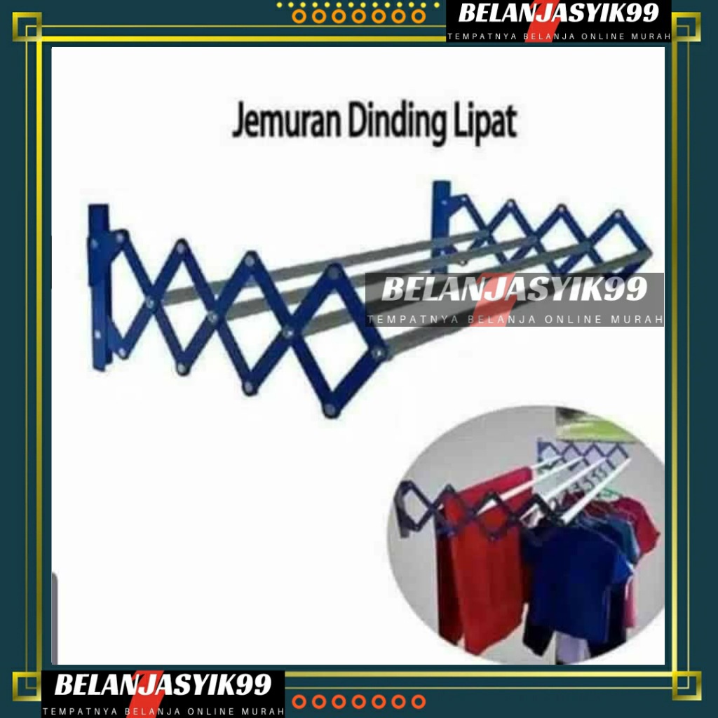 JEMURAN TARIK DINDING / JEMURAN DINDING LIPAT 4 PIPA NAGATO / JEMURAN BAJU / JEMURAN MULTIFUNGSI