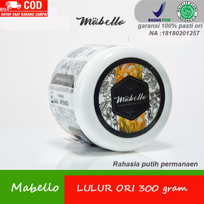 Mabello lulur bedak lotong mabelo bedda lotong lulur hitam original lulur badan 300 gram BPOM