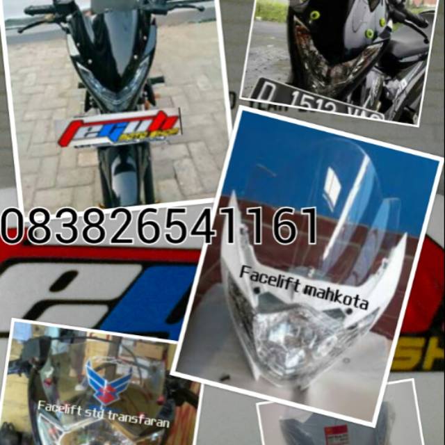 Visor satria facelift 2014 visor bening satria fu visor lancip fu