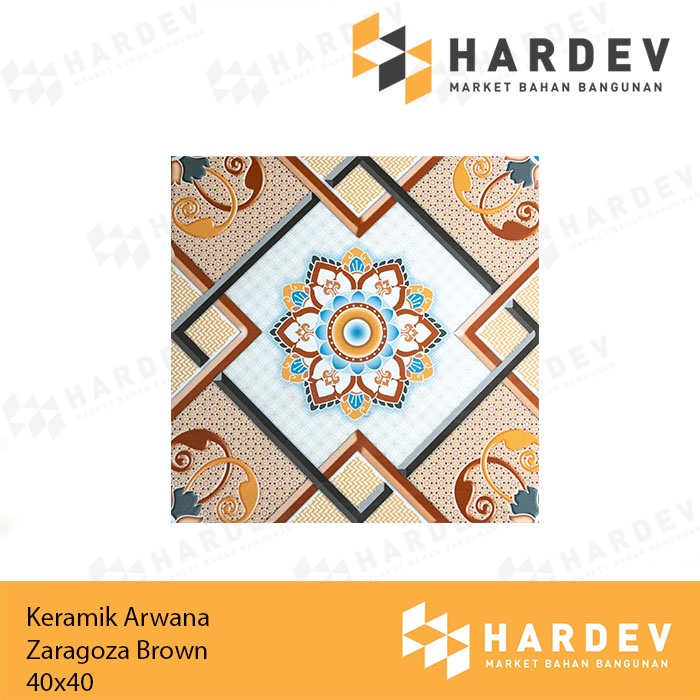 KERAMIK ARWANA 40X40 ZARAGOZA BROWN