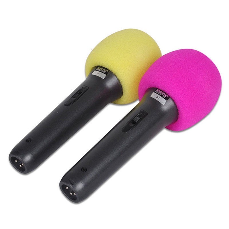 (LUCKID) Windscreen / Busa Spons Warna-Warni Untuk Microphone Panggung / Karaoke