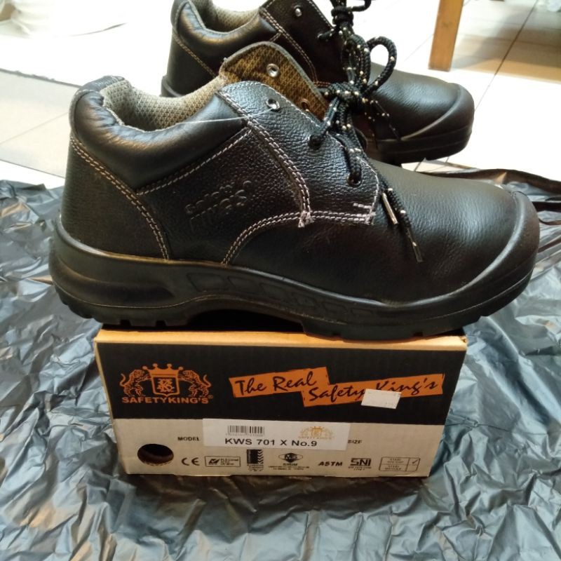 Sepatu Safety Kings 701X Kulit Asli Original/ Sepatu Kerja Safety Pria Ujung Besi