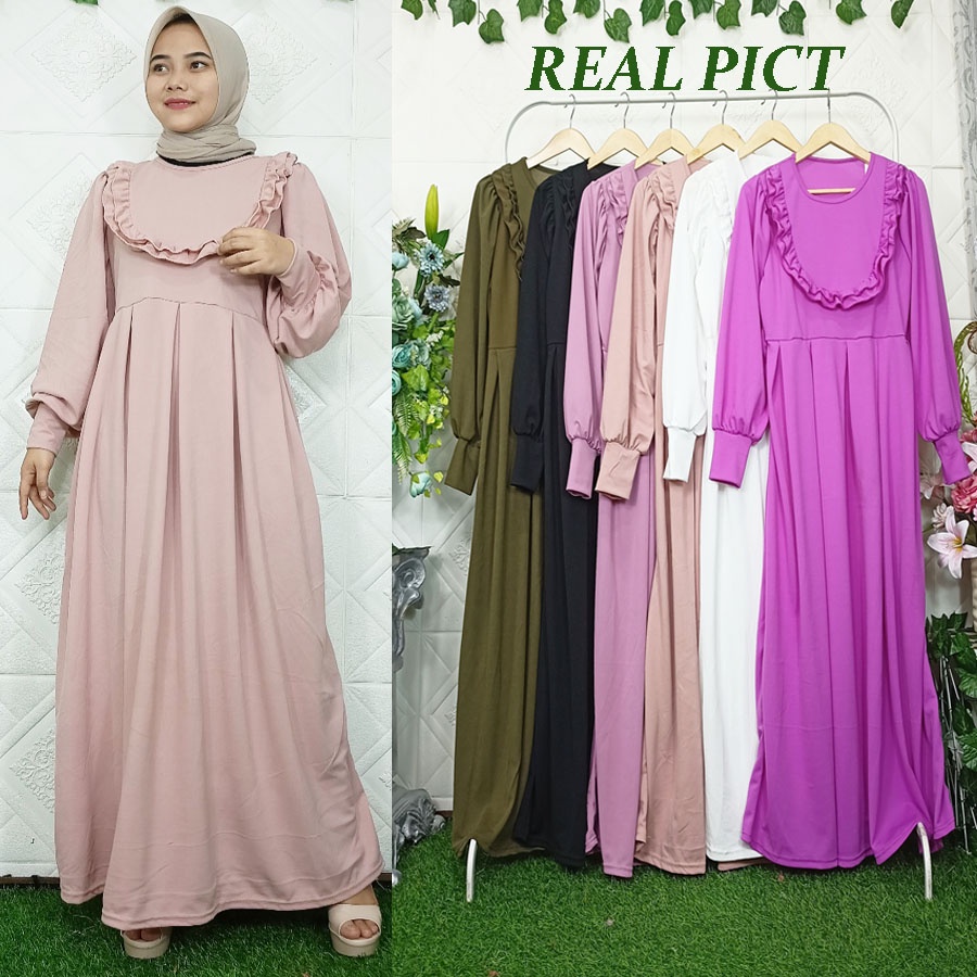 GAMIS CERUTY BABYDOLL DRESS PANJANG CARLINA FASHION