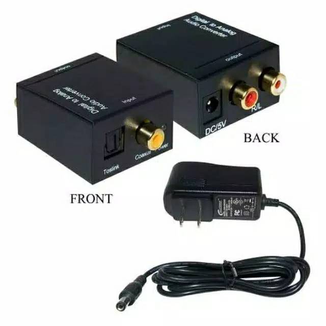 [COD] PAKET KONVERTER CONVERTER AUDIO DIGITAL TO ANALOG SPDIF OPTICAL KE ANALOG RCA + KABEL OPTIK OPTICAL AUDIO VENTION 1 METER / BISA UNTUK KE AMPLIFIER SPEAKER AKTIF ORIGINAL