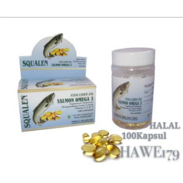 Squalen Salmon Omega 3 Minyak Ikan Salmon 100kapsul Bpom Halal Shopee Indonesia