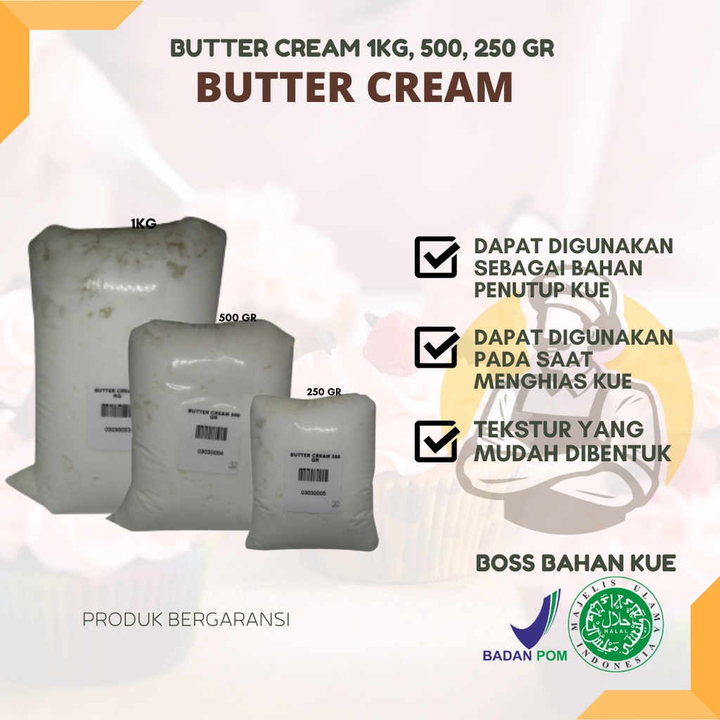 Jual Butter Cream Kemasan Repack Mentega putih kemasan Margarine putih
