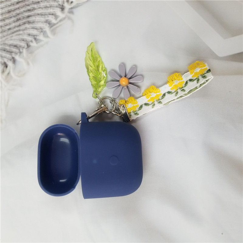 Silicone Case Realme Buds Air Neo / Buds Air Protective Cover Silicone Case with Flower Pendant