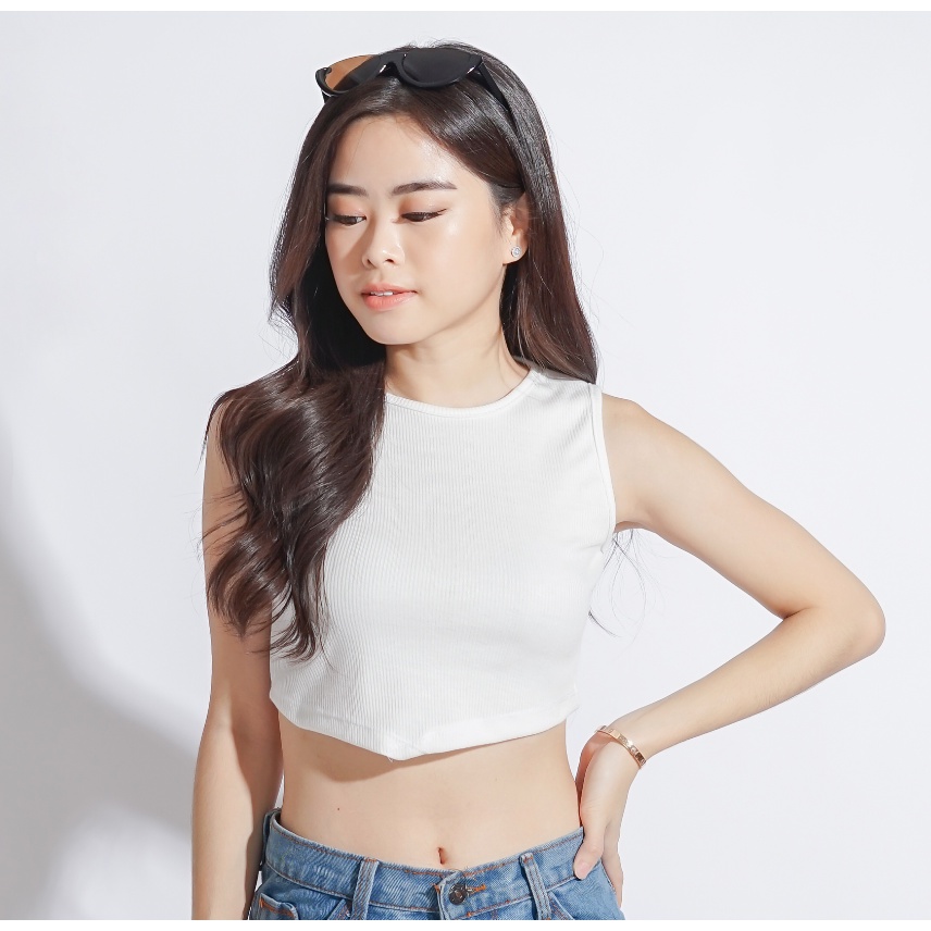 MODAVIE - ERIKA TANKTOP Korean Tanktop Crop Top Baju Atasan Wanita