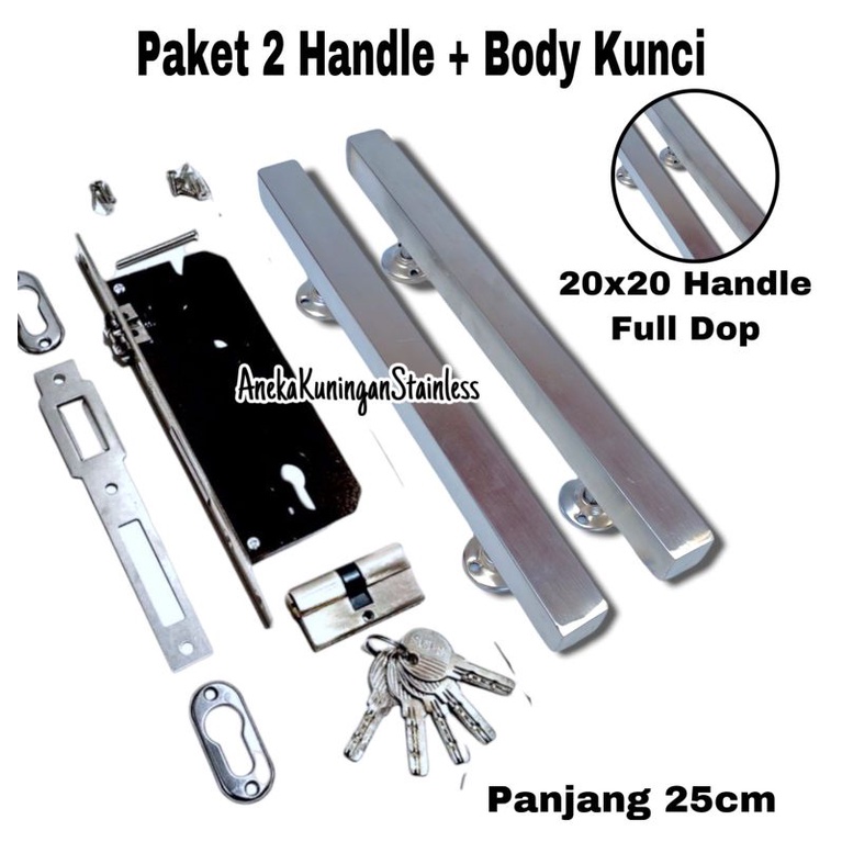 Handle Set Kunci / Gagang Pintu Rumah / Tarikan Pintu Panjang 25cm