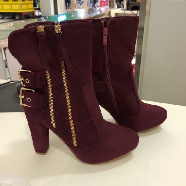 VINCCI BOOTS heels maroon original