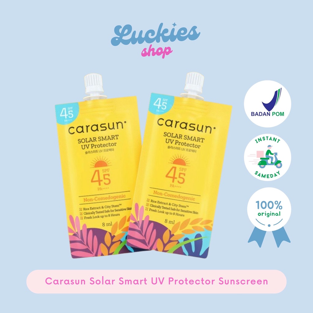 Carasun Solar Smart UV Protector Sunscreen Tabir Surya Sunblock Wajah Muka Sunblok Ori BPOM
