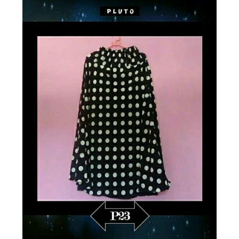 Rok Polkadot Hitam Putih (Preloved)