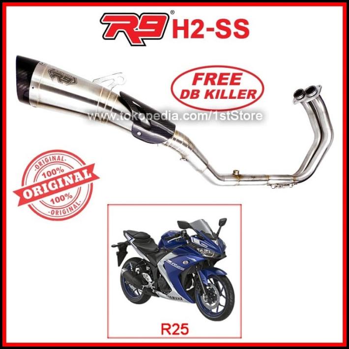 Original R9 New H2 Ss Yamaha R25 R 25 Mt25 Knalpot Racing Ori Asli Pnp