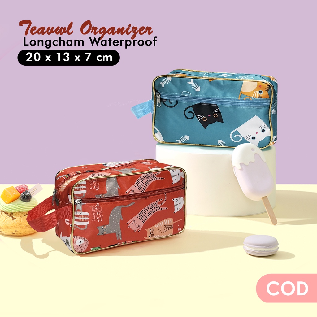 Pouch Makeup motif lucu tas makeup dan skincare waterproof kekinian travel organizer remaja dewasa