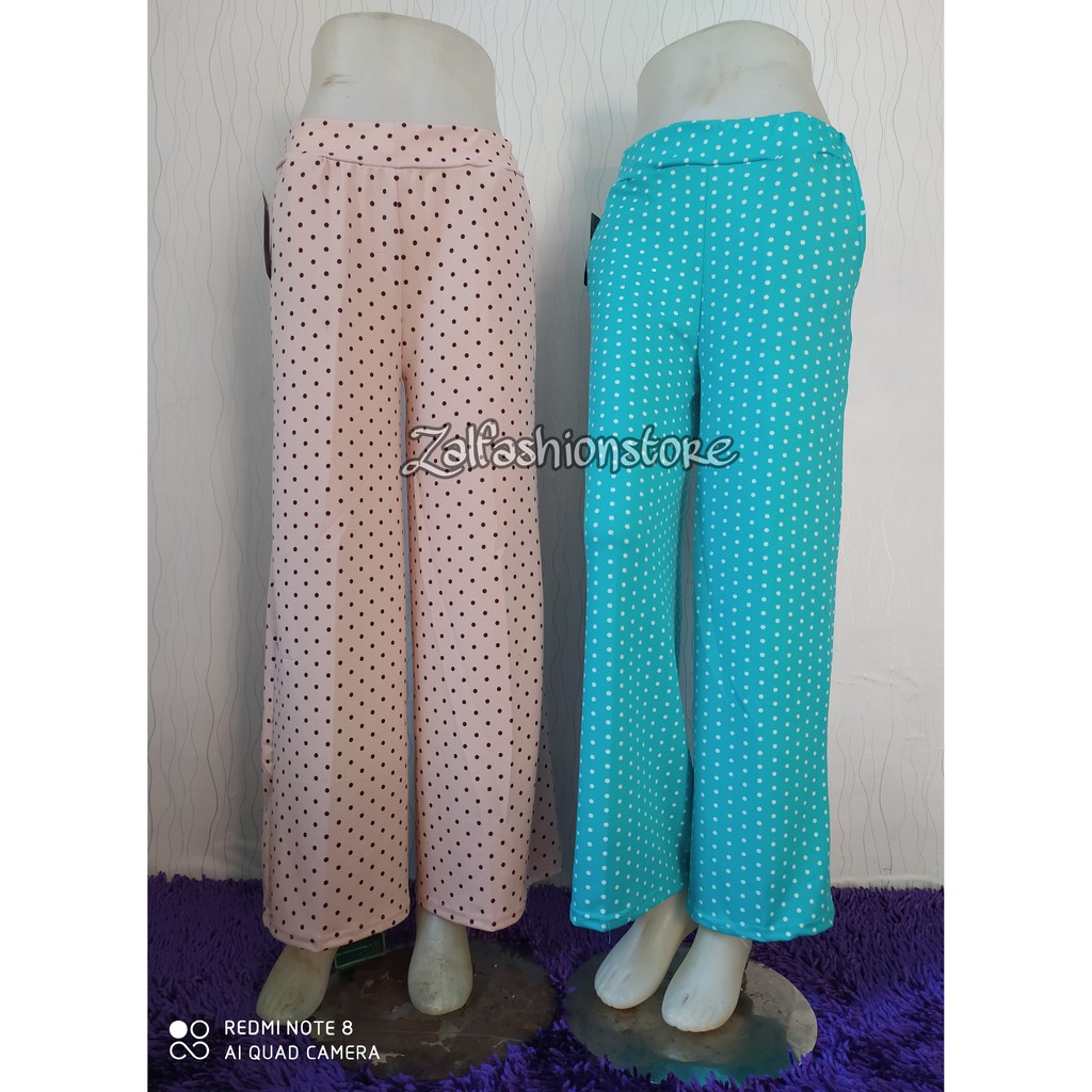 Celana kulot polkadot / Kulot motif polkadot