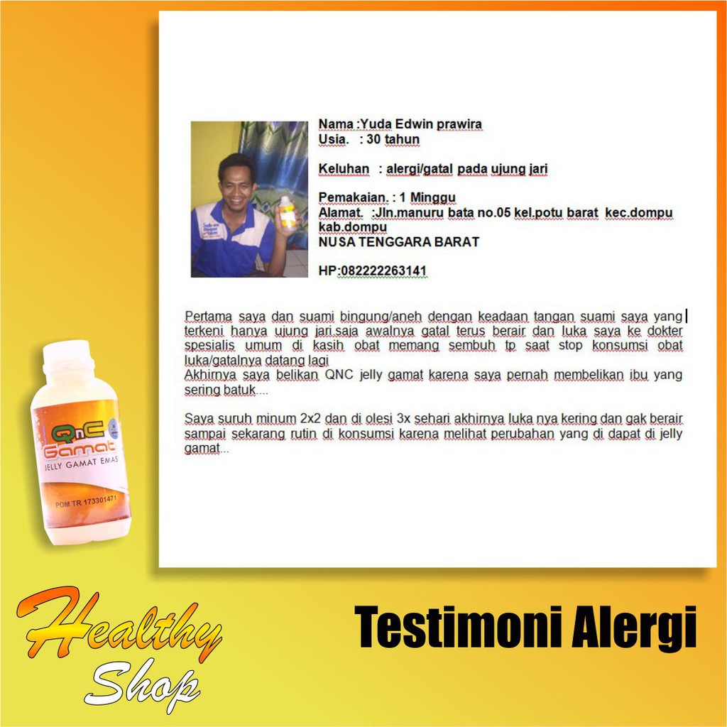 Penghilang Bekas Luka, Obat Jerawat, Eksim, Luka Bakar, Keloid, Gangren, Borok - QnC Jelly Gamat