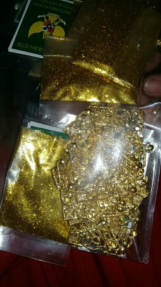 Bubuk Gliter Warna Emas Bahan Mahar Dan Craft