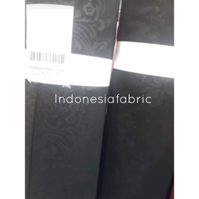 0.5 metrr Kain bahan meteran Jetblack Kiara Jetblack MTA leuwitex embos emboss