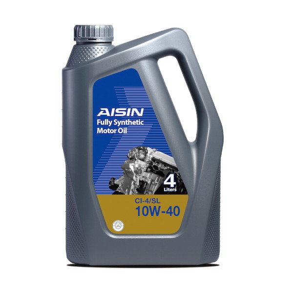 Oli Aisin 10W 40 API CI-4/SL FULLY SYNTHETIC isi 4 ltr ASLI