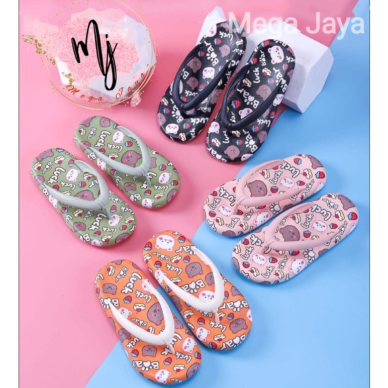 sandal jepit anak karet jelly import murah sendal lucu anak