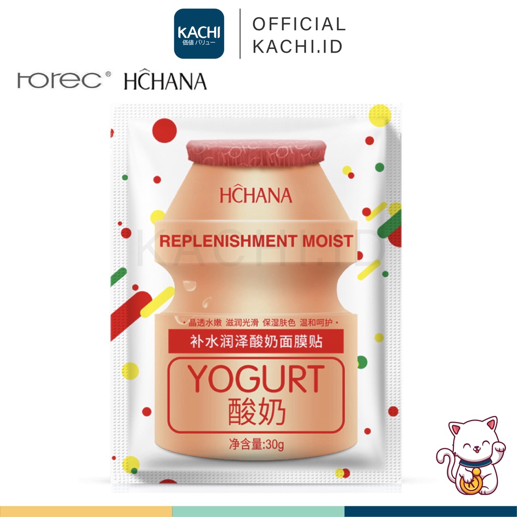 KACHI - ROREC / HCHANA Yogurt Sheet Mask Clear Moist Masker Wajah RO004