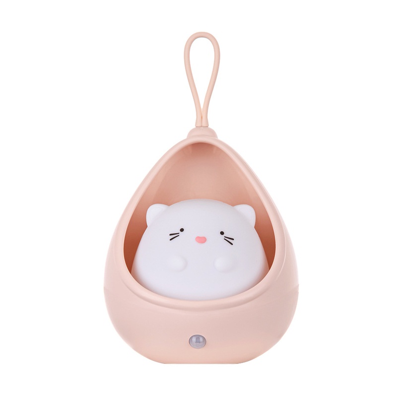 Zzz Lampu Malam Led Rechargeable Bentuk Kucing / Kelinci Bahan Silikon Untuk Dekorasi Kamar Anak