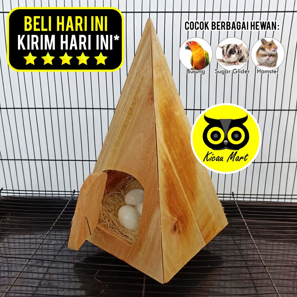 GLODOK LOVEBIRD PARKIT PIRAMID KAYU SARANG TELUR BURUNG HAMSTER SUGAR GLIDER GELODOK SUSUH SARANG TERNAK BREEDING BURUNG KENARI FALK NURI SUNCONURE GLPRMD