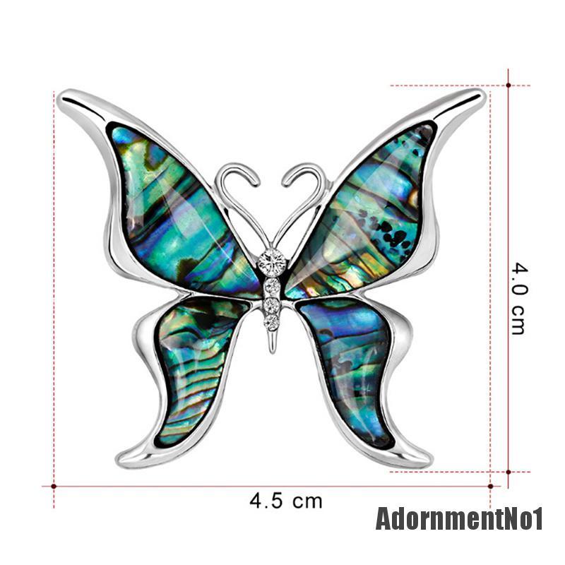 (Adornmentno1) Bros / Pin Butterfly Abalone Aksen Kerang Untuk Perhiasan Pengantin Wanita