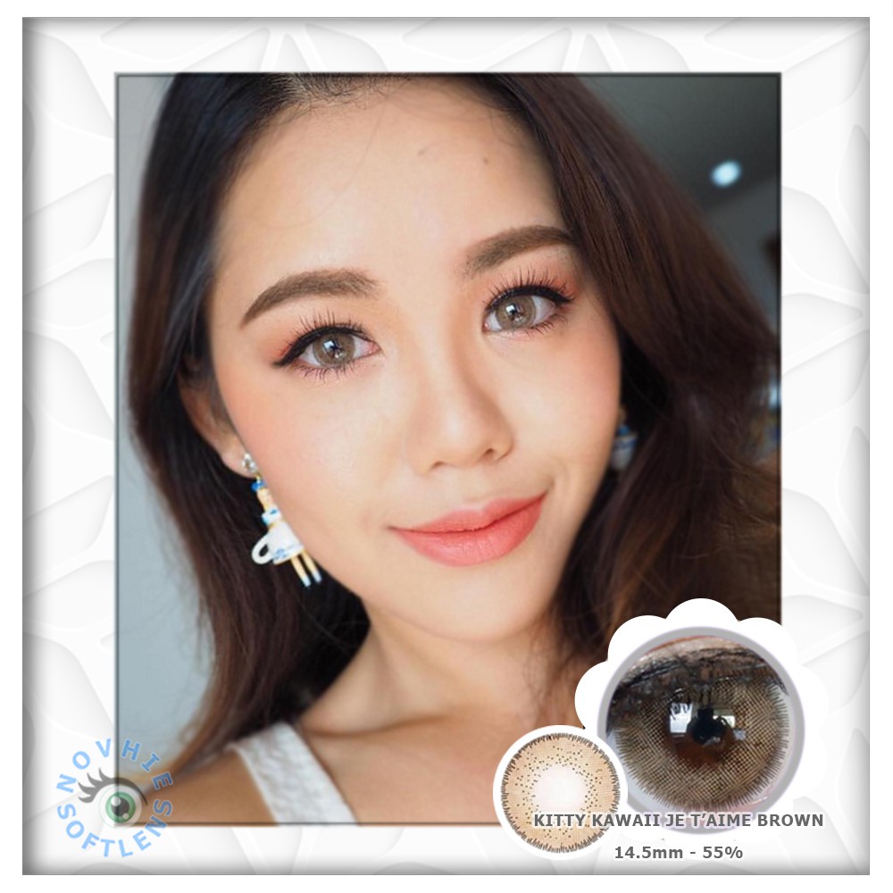 

SOFTLENS KITTY KAWAII JE T'AIME BROWN