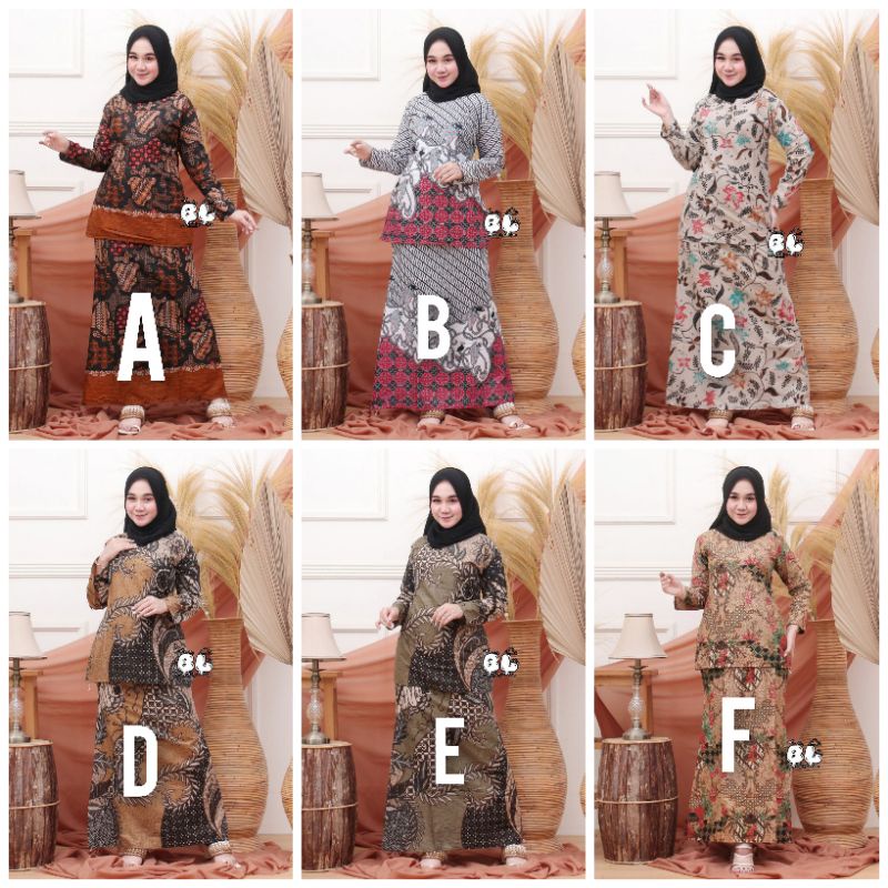 Rok dan Blus - Batik RNB original modern/ RNB batik katun kerja kantor baju pns /batik guru batik