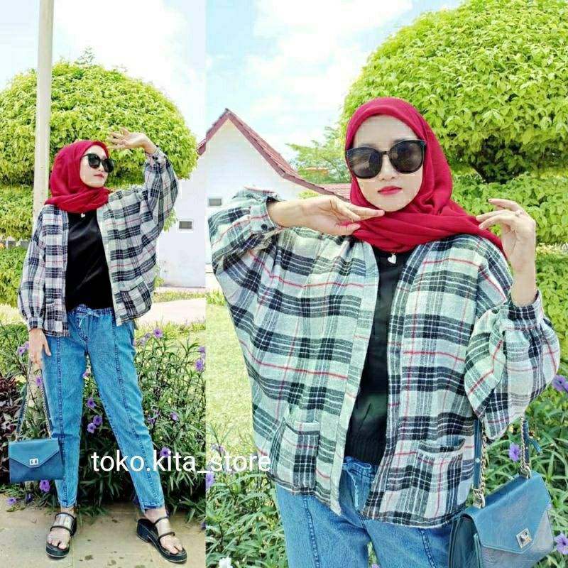 OUTER BALON FLANEL VIRAL//OUTER BALON GRID PREMIUM