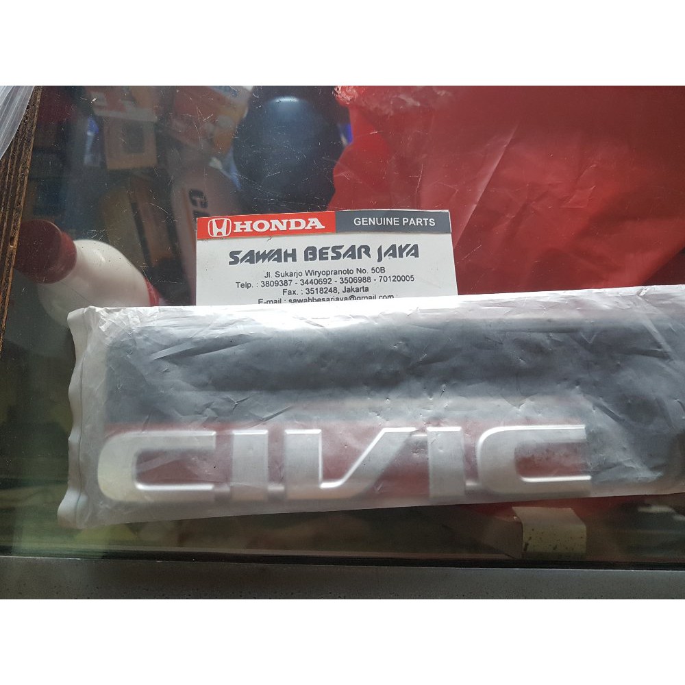 Emblem atau Logo CIVIC Bagasi Belakang Honda Civic Century 2001 2002 2003 2004 2005 Original oke