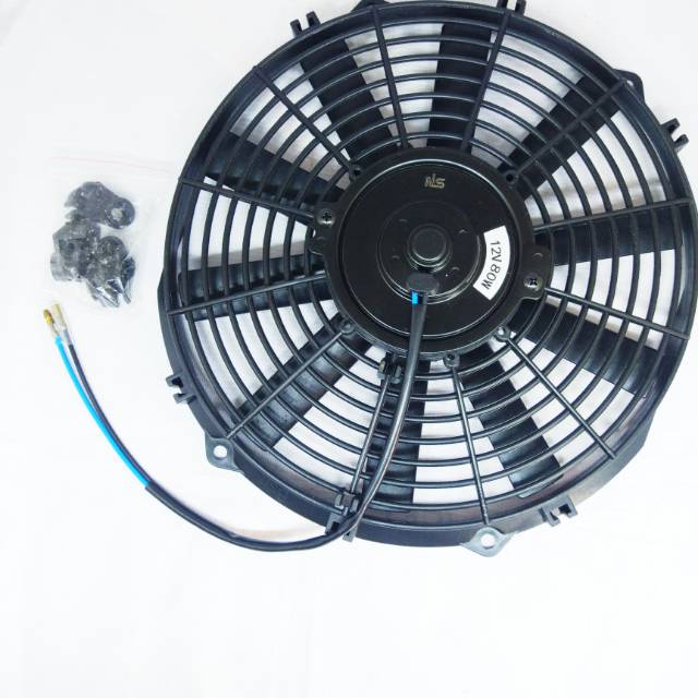 KIPAS radiator AC MOBIL Extra fan HISAP-TIUP rangka Baco 10" 10 inch Merk NIS 12V untuk tambahan kij