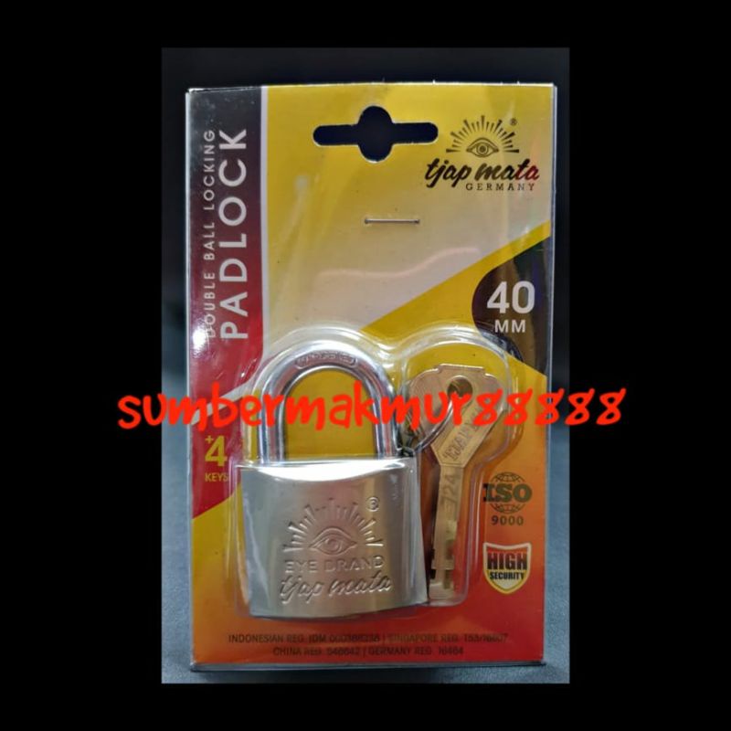 Gembok ukuran 40mm merk tjap mata
