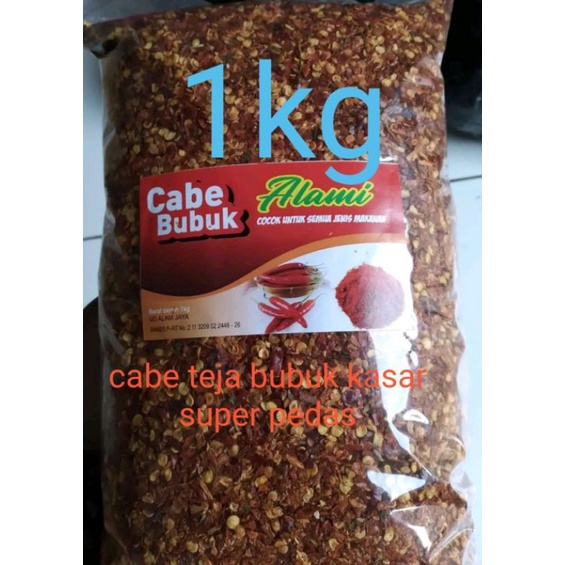 

( 1KG ) CABE TEJA BUBUK KASAR KUALITAS SUPER PEDAS
