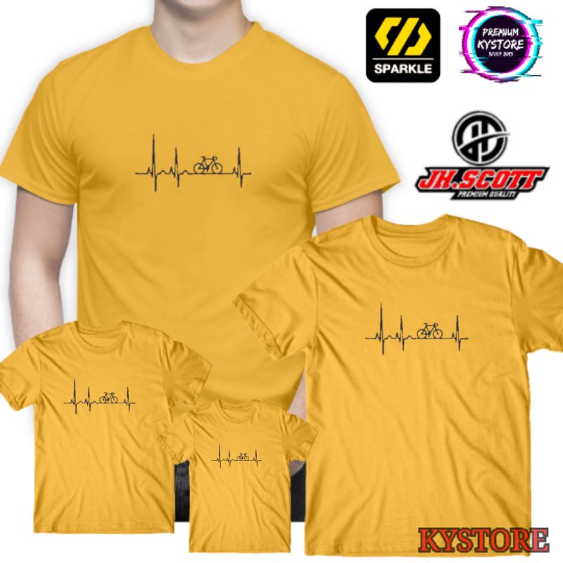 Baju bike kaos simple size S,M,L,XL,XXL edisi famili - Kystore