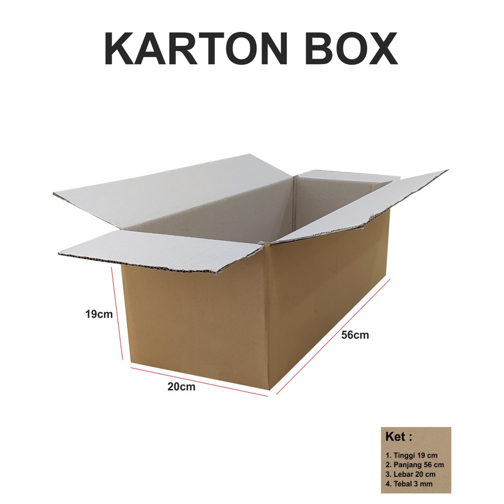 

KARDUS / KARTON BOX ukur 56x20x19 cm UNTUK PACKING