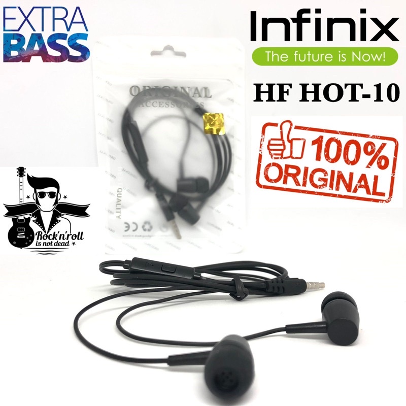 HANDSFREE INFINIX HOT 10 PACKING PLASTIK EARPHONR INFINIX PROMO SEN