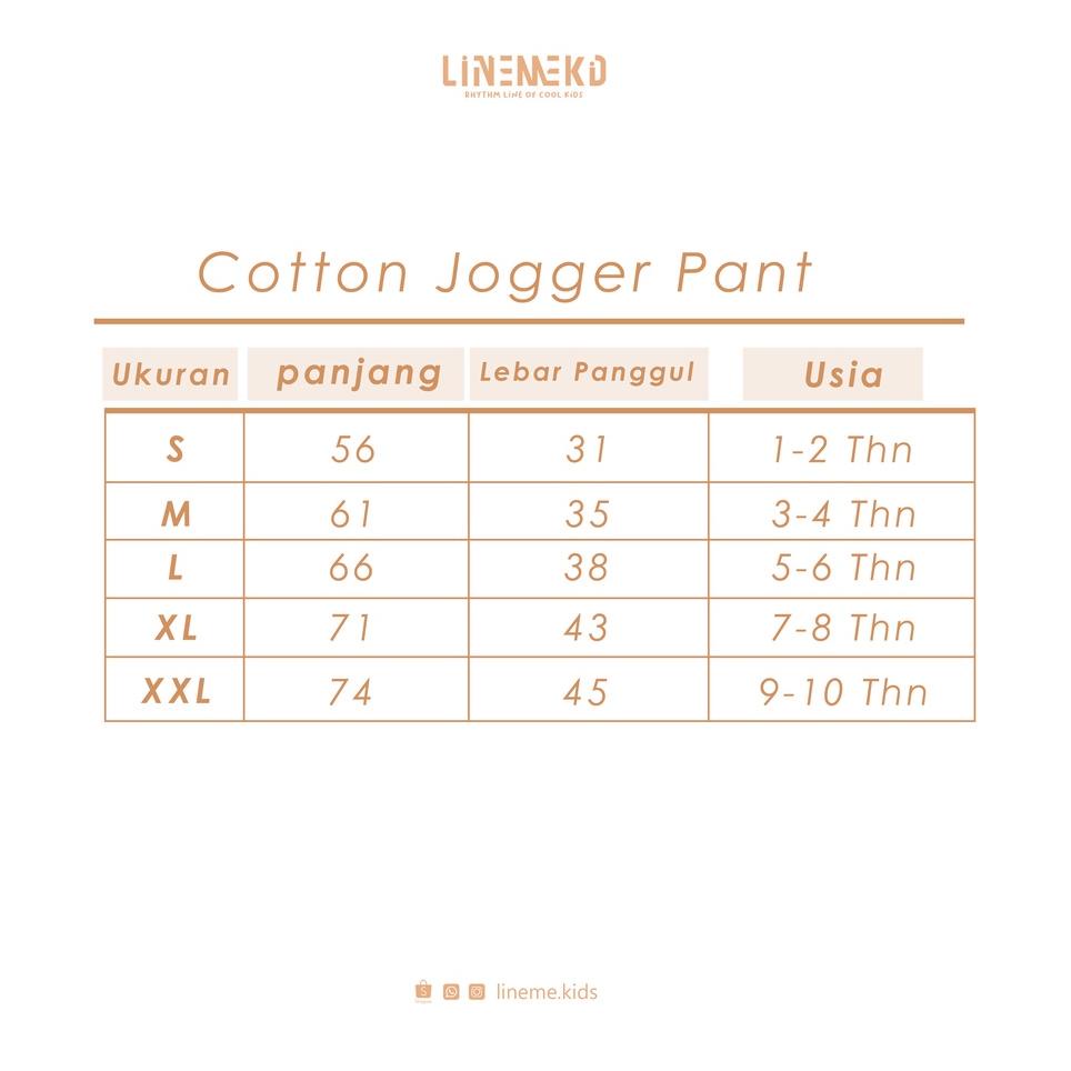 12.12 F⚡ASH SALE Lineme kids cotton jogger pants celana panjang anak murah