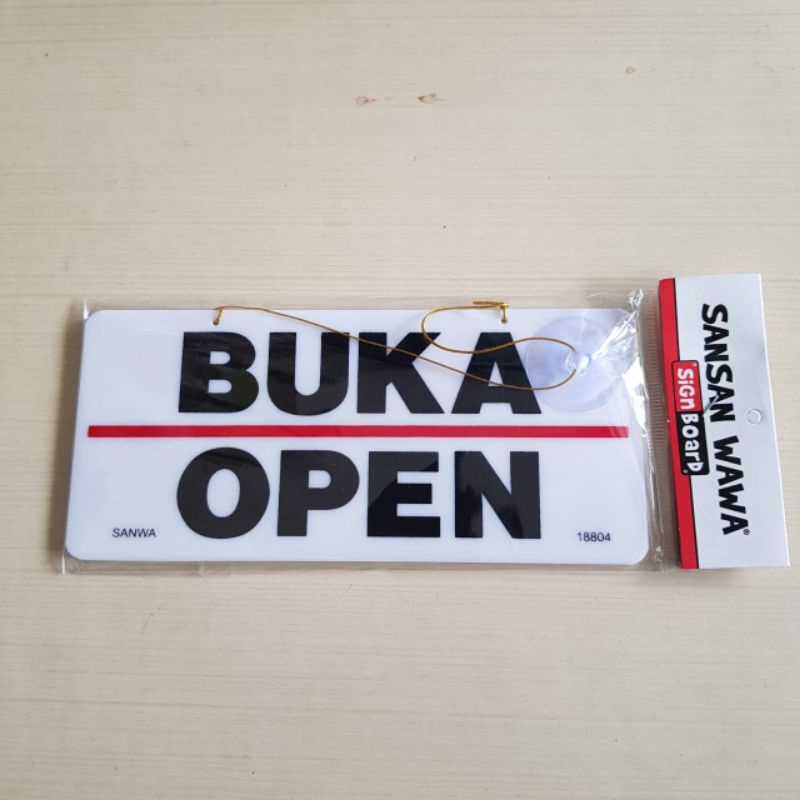 Bolak Balik 1 biji Tulisan Buka tutup bahan akrilik Tulisan buka open dan close tutup Acrylic