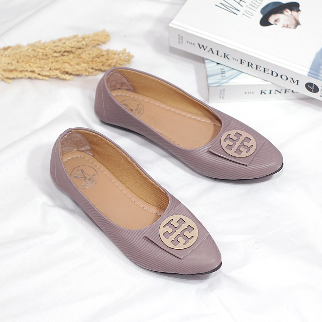 Mym2m Visix Sepatu Flat Wanita Balet Flatshoes Sol karet