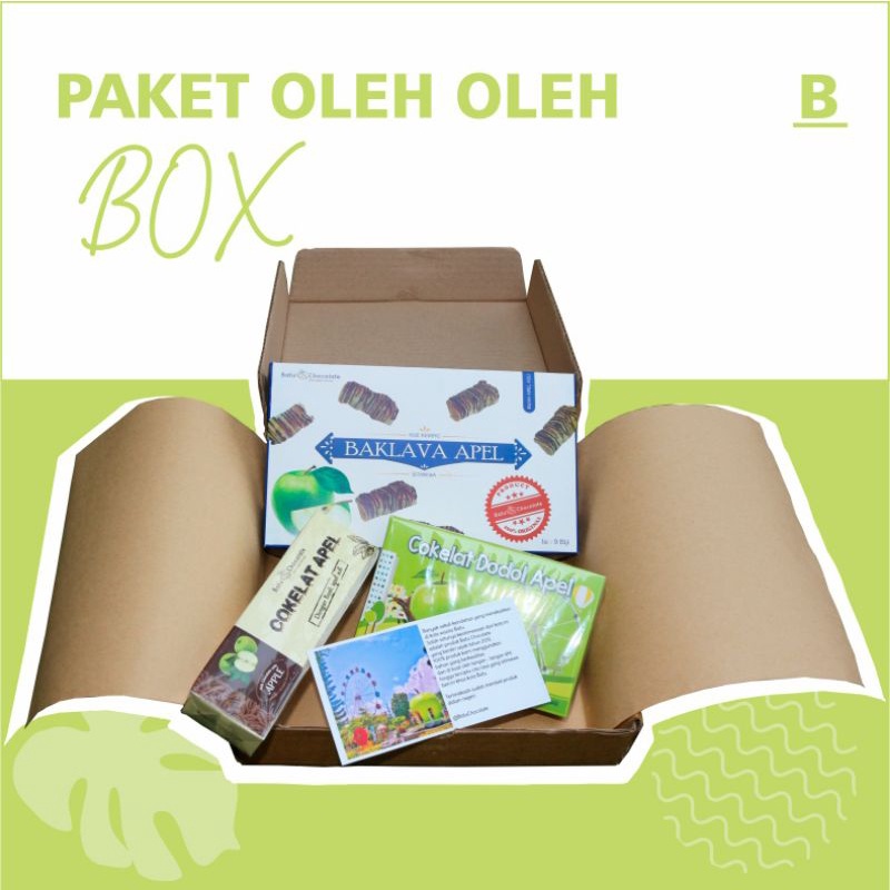 One Mandiri Sukses - Paket Box [ B] - Isi : Baklava, Cokelat Apel, Dodol Apel