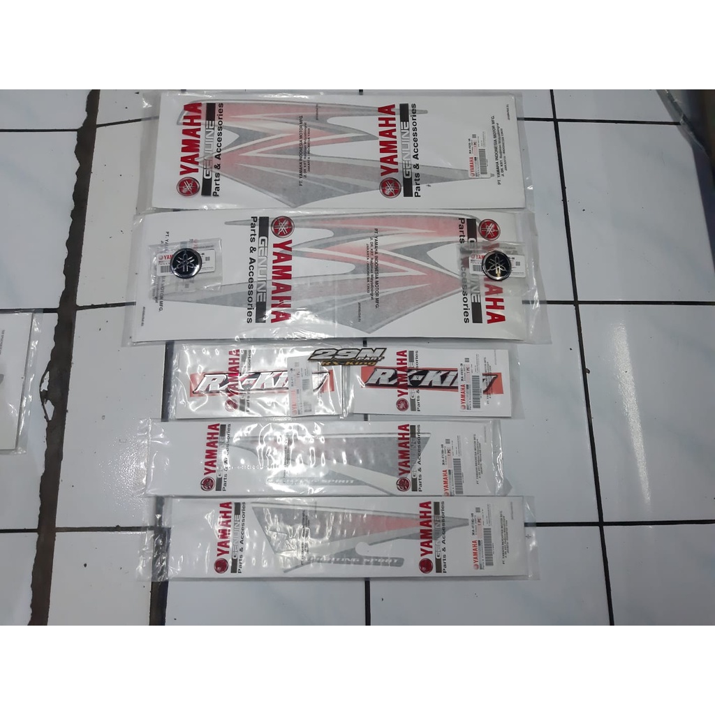 Jual STRIPING SET + EMBLEM + GARPUTALA RX KING 2003 HITAM ORANGE ORIGINAL Shopee Indonesia