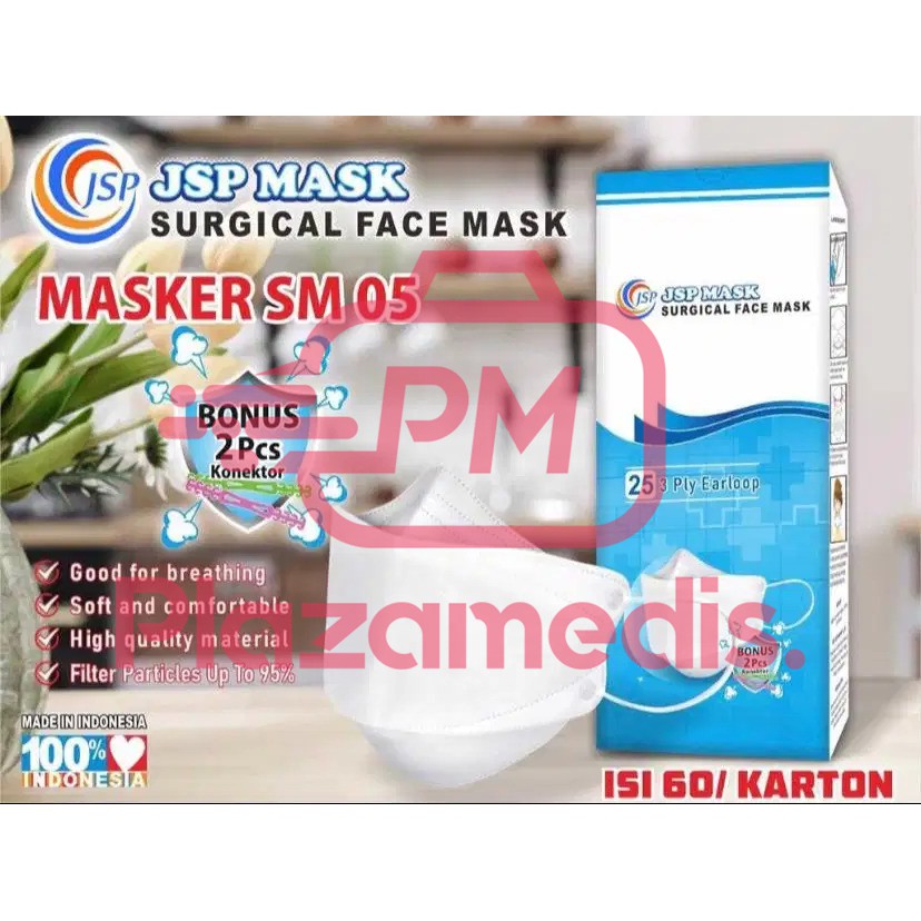 Masker Surgical Face Mask Evo Korea Masker JSP Mask isi 25pcs - PUTIH