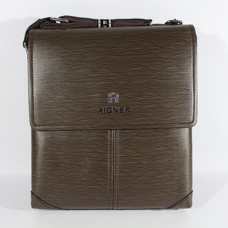 TAS SELEMPANG PRIA KANTOR CASUAL BRANDED IMPORT - AIGNER 9806 BROWN