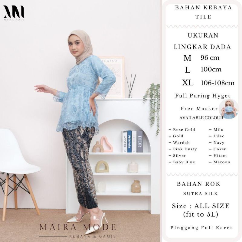 COD - KEBAYA MODERN - KEBAYA WISUDA - KEBAYA PESTA - KEBAYA AKAD - KEBAYA BRUKAT - KEBAYA TILLE - SETELAN KEBAYA - STELAN KEBAYA - KEBAYA - SETELAN AURORA - KEBAYA CANTIK - TERLARIS