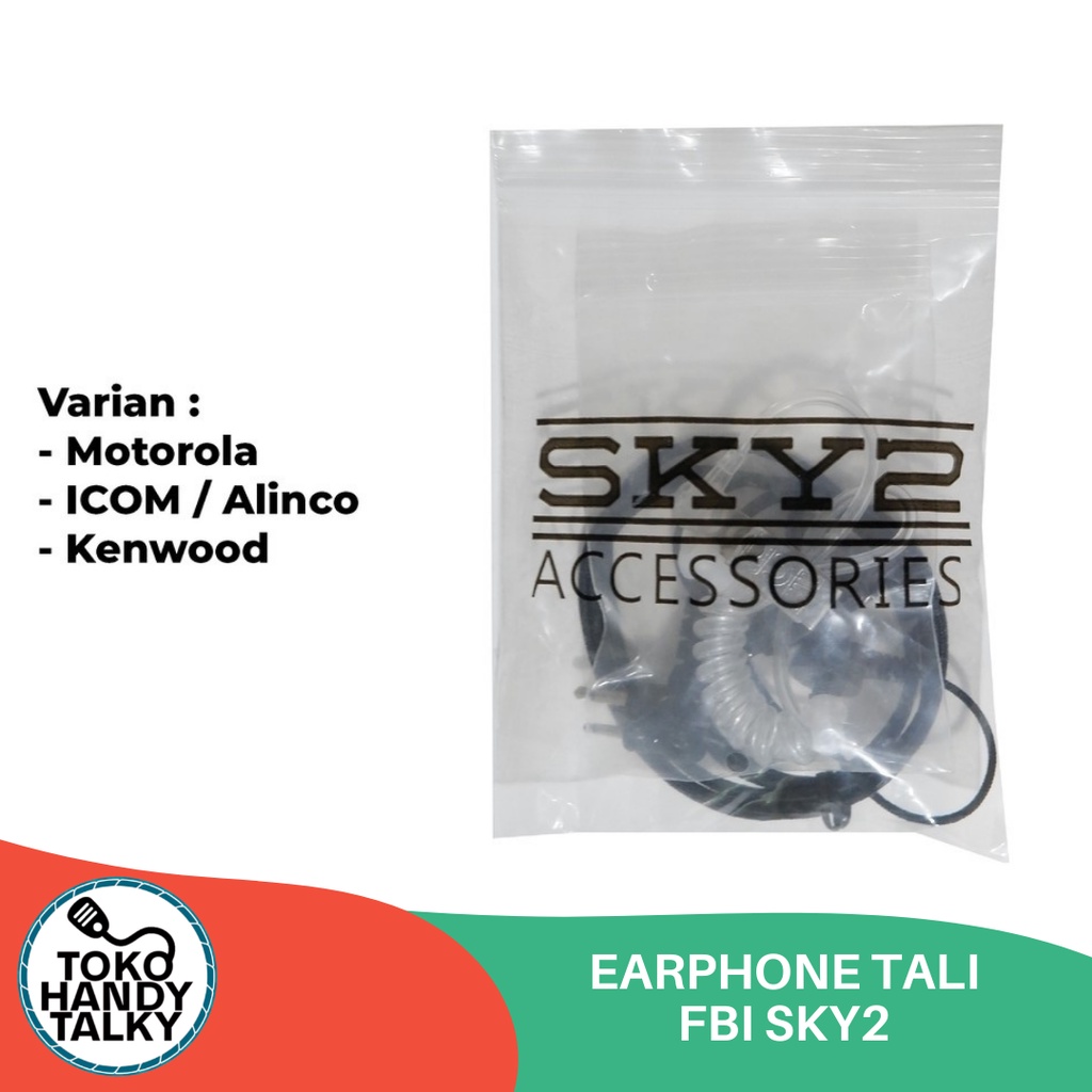 EARPHONE HANDY TALKY TALI FBI SKY2 KENWOOD HTCHINA ICOM ALINCO MOTOROLA NEW