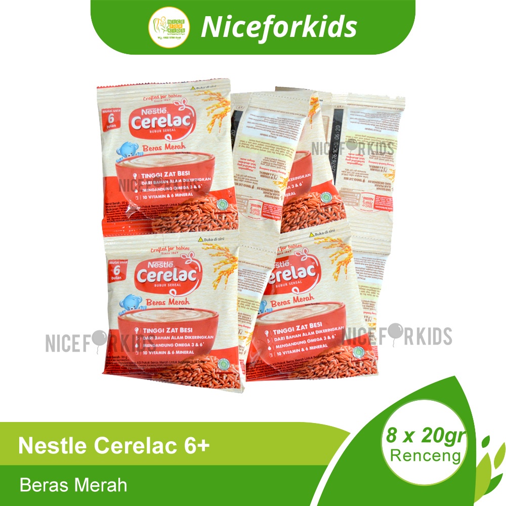 Nestle Cerelac Bubur Bayi 6+ Kemasan Renceng Isi 8 Sachet / Bubur Instan Bayi / Bubur Sereal