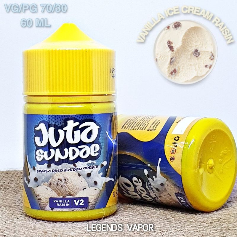 FREEBASE - JUTA SUNDAE Vanilla Ice Cream Raisin 60ML ORIGINAL