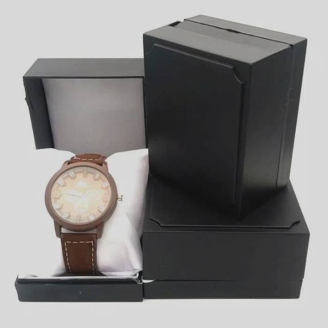 BOX JAM TANGAN KOTAK PLASTIK HITAM TEMPAT JAM TANGAN MURAH